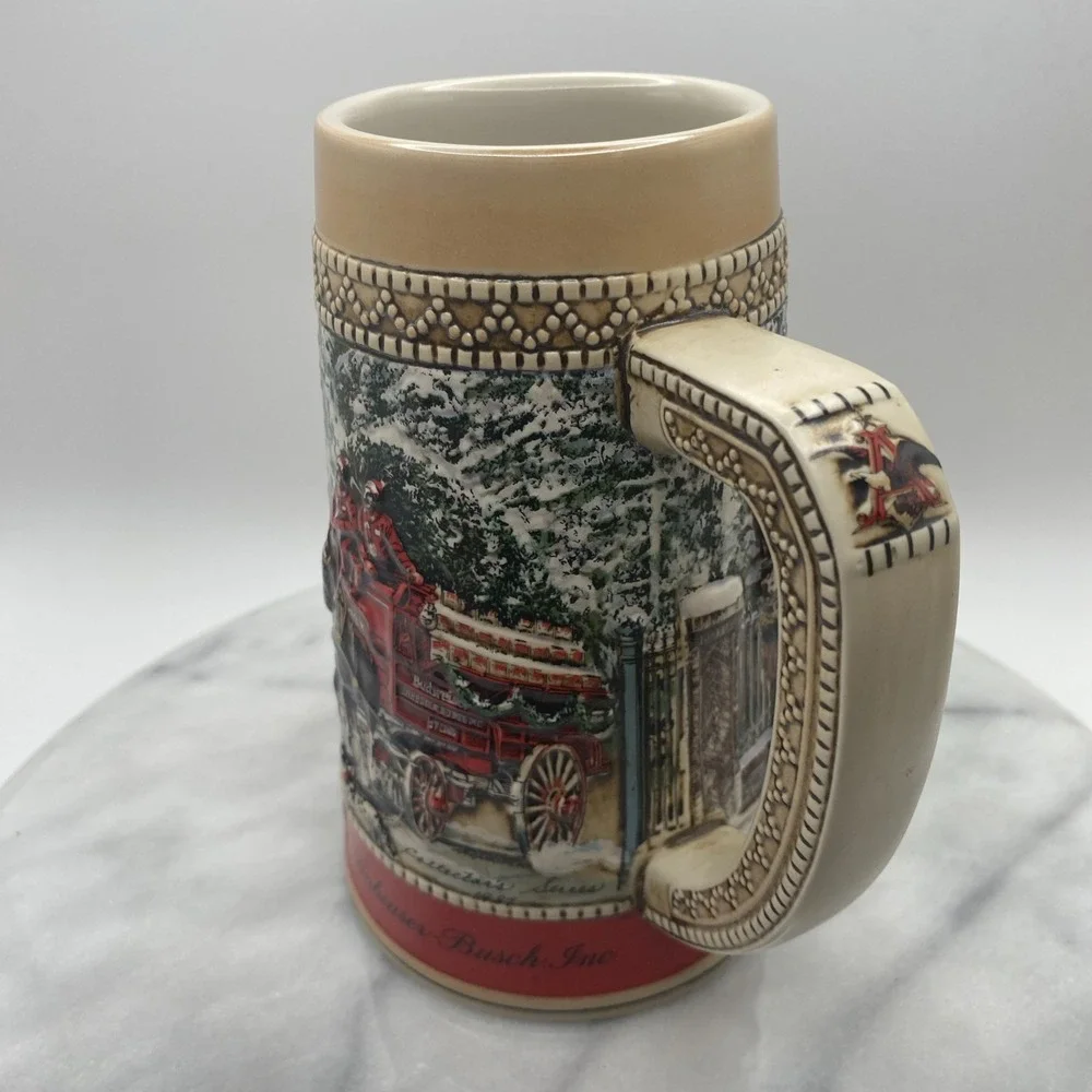 BUDWEISER Holiday Beer Stein 1987 